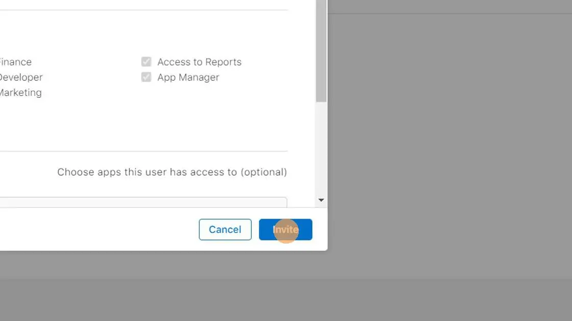 Click 'Invite'