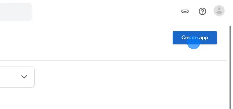 Click "Create app"