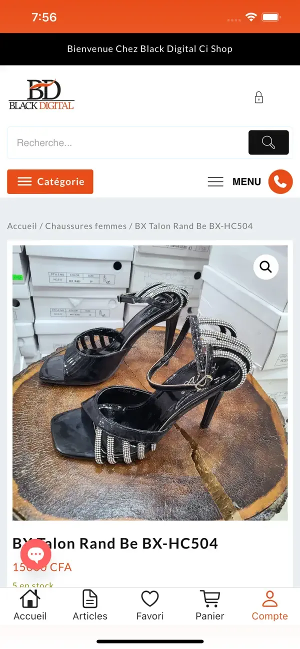 A screenshot of the Black Digital mobile app created by converting their website into an app