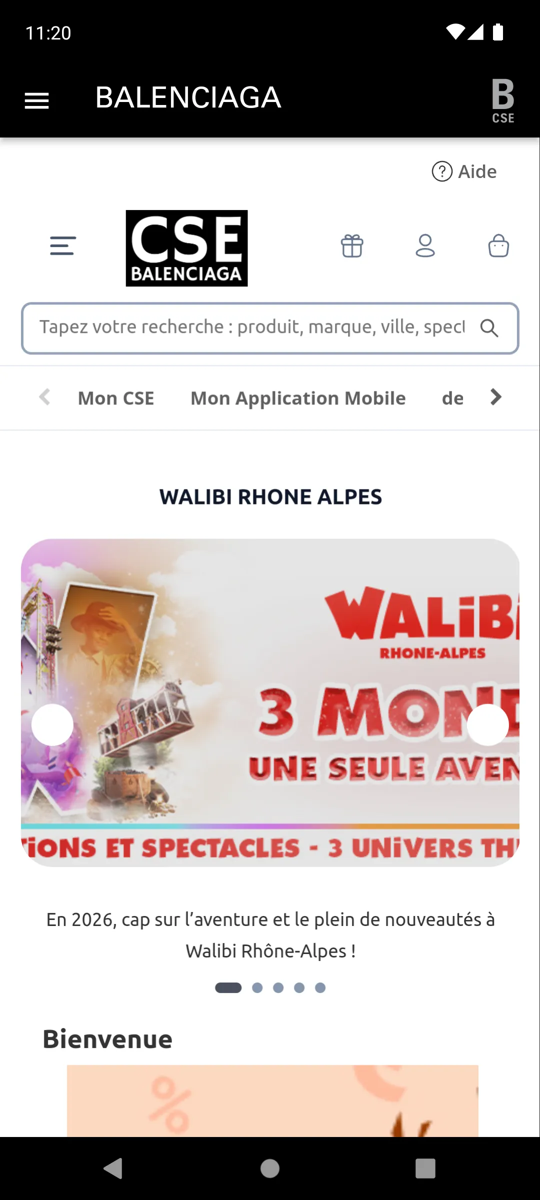 Illustration of a person looking at the CSE Balenciaga app which we created from their website