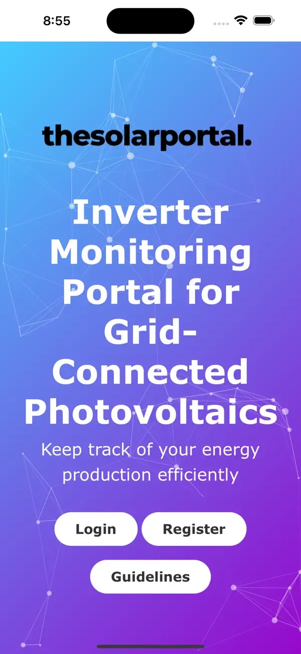 Image of the TheSolarportal mobile app created by turning the owner's website into an app