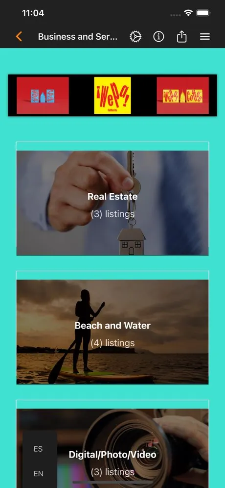 A graphic containing a screenshot of the What's Up Rincón app which we made from the What's Up Rincón website